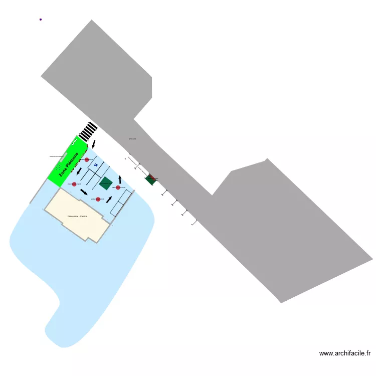 parking &eacute;cole. Plan de 