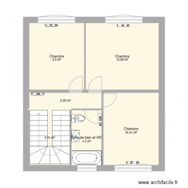 chevet. Plan de 0 pièce et 0 m2