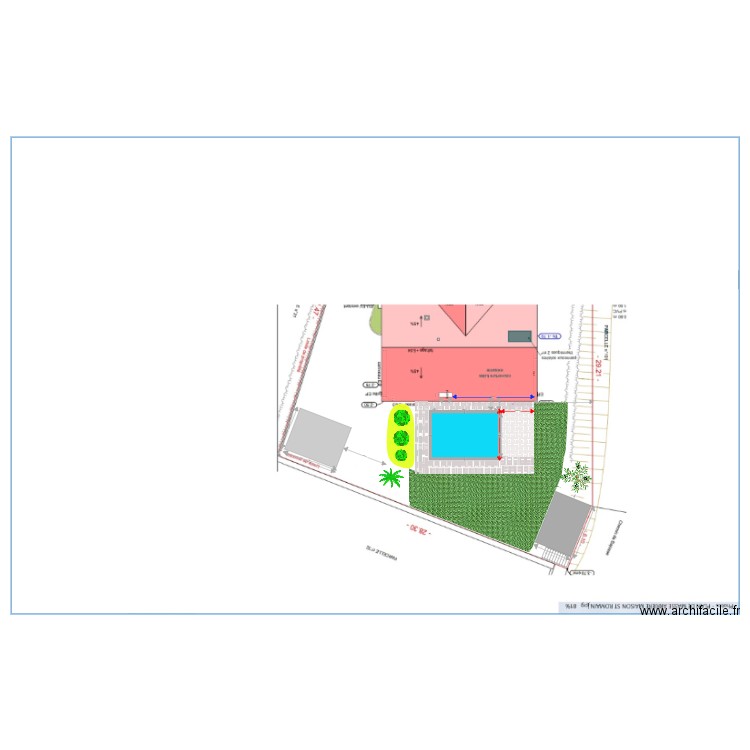 plan de masse arrière V2. Plan de 0 pièce et 0 m2