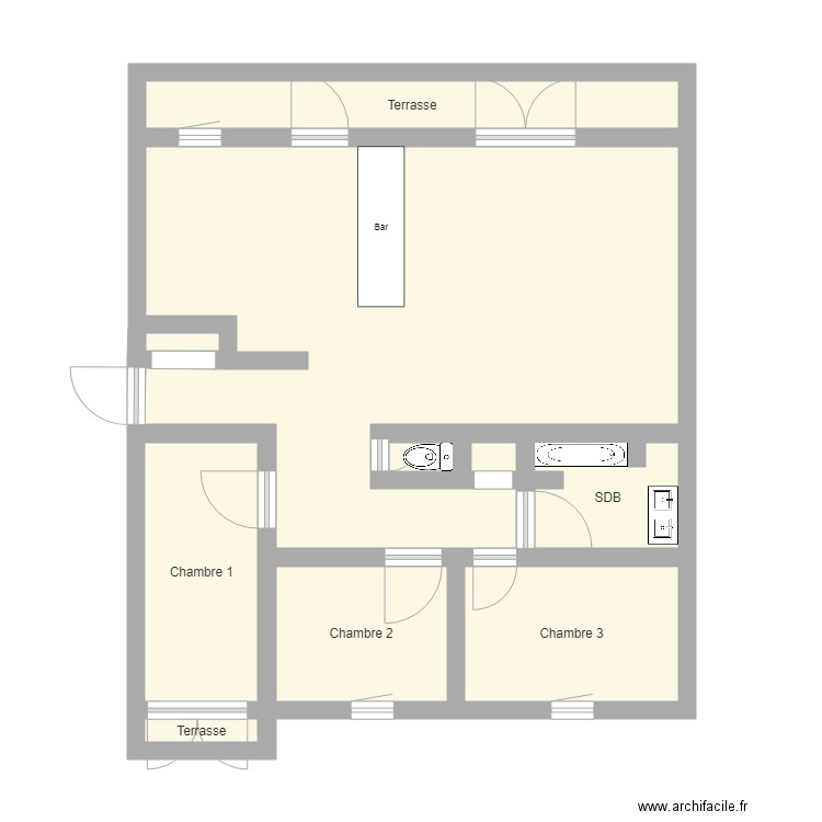 Appartement bar. Plan de 0 pièce et 0 m2