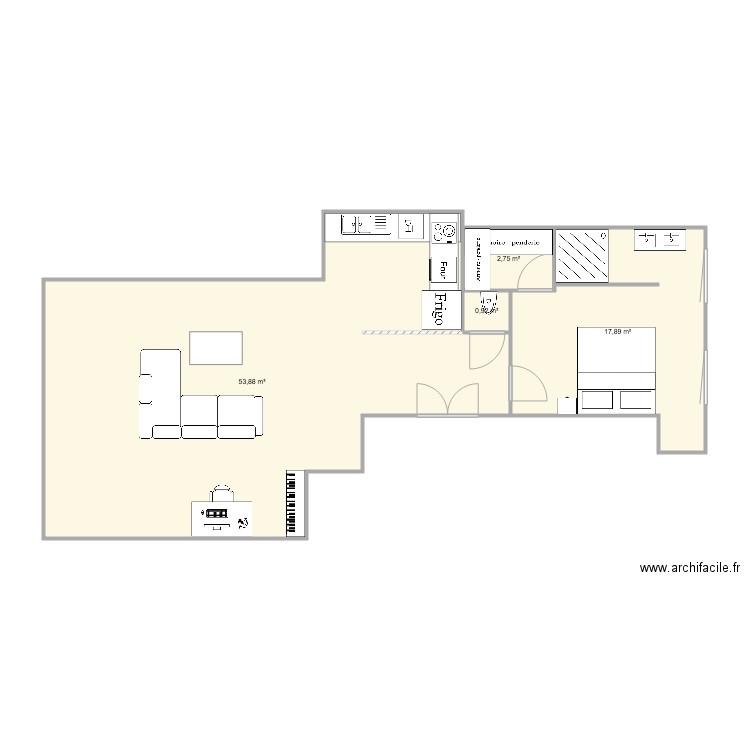 breteuil 3 pieces modif 3. Plan de 0 pièce et 0 m2