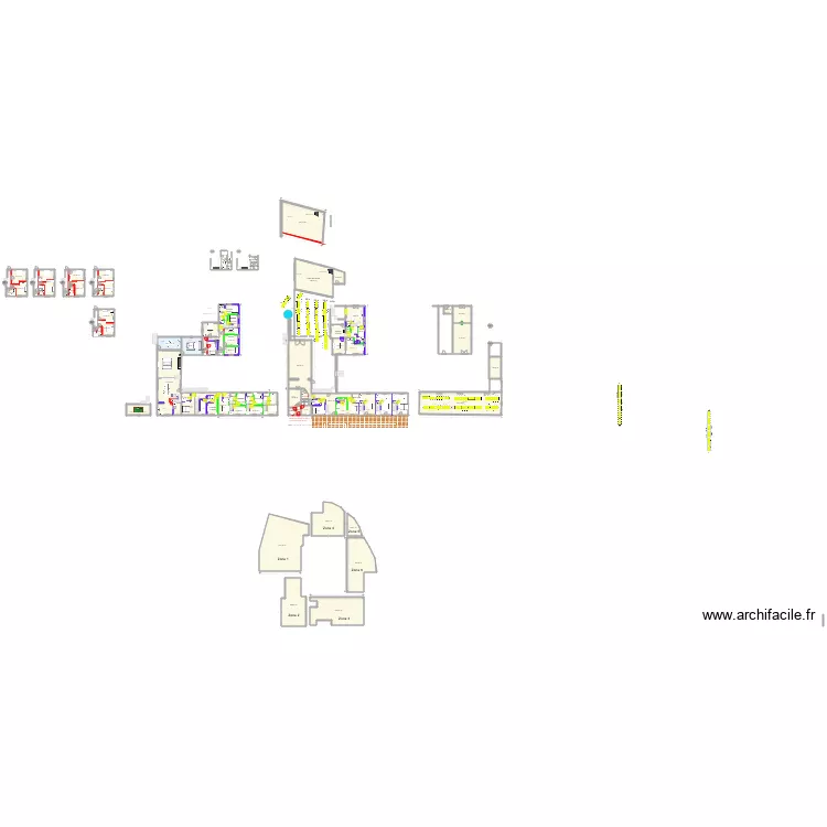 Valbonne superficie cours. Plan de 