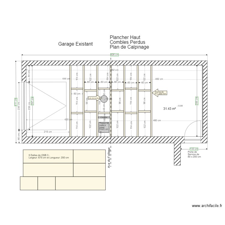 Plancher du Garage. Plan de 0 pièce et 0 m2