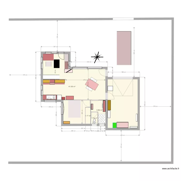 final 47m garage nord. Plan de 