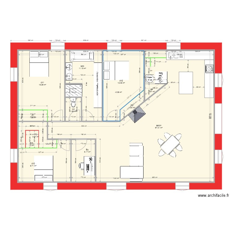 GAUF Plan meublé. Plan de 0 pièce et 0 m2