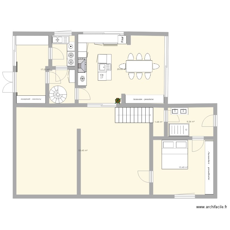 extension 2. Plan de 0 pièce et 0 m2