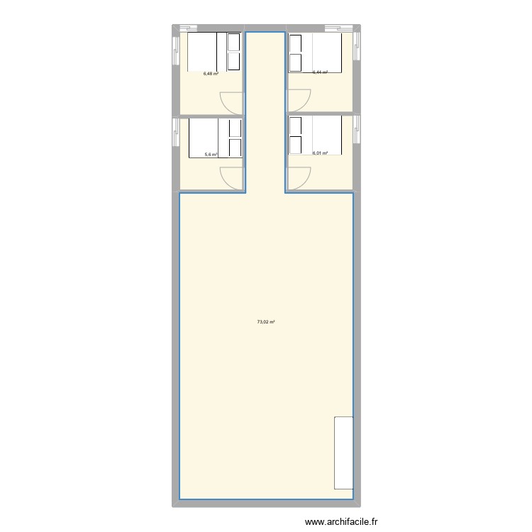 100 m2. Plan de 0 pièce et 0 m2