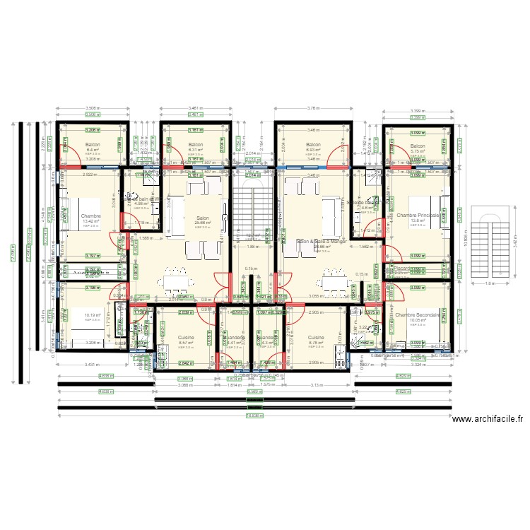 esquisse de la forme du plan de RDC PLUS 3NIVEAUX. Plan de 0 pièce et 0 m2