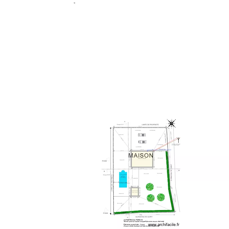plan de masse avant travaux. Plan de 