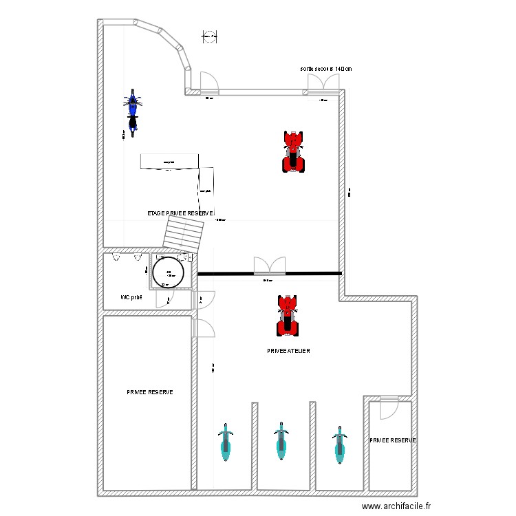 BENNY AVANT TRAVAUX . Plan de 4 pièces et 220 m2