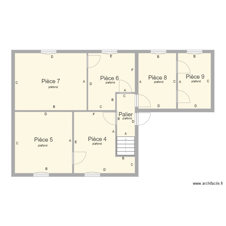 maison desaffectée 1er etage. Plan de 0 pièce et 0 m2