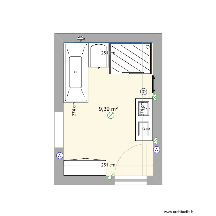 SDB Léo 2. Plan de 0 pièce et 0 m2