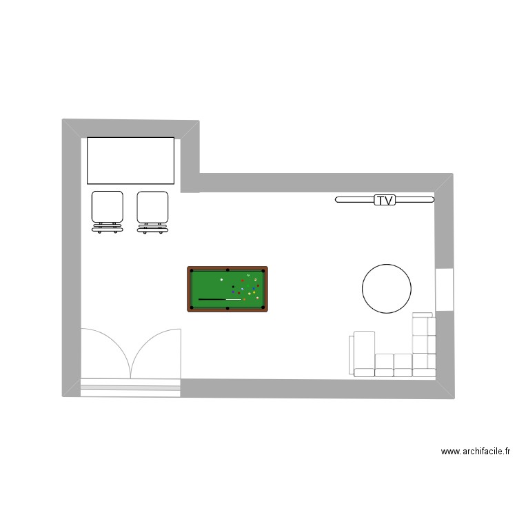 salon. Plan de 0 pièce et 0 m2