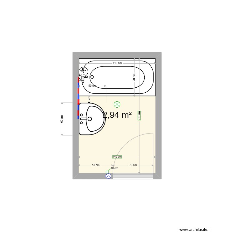 BADA Existant. Plan de 0 pièce et 0 m2