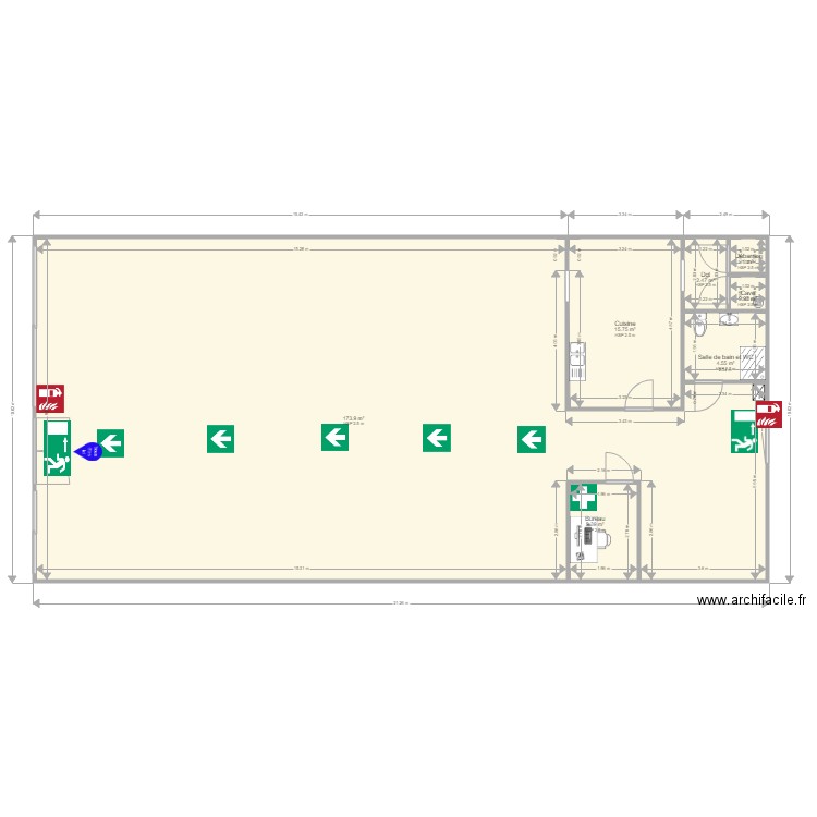 plan evacuation HEALTHY BODY. Plan de 0 pièce et 0 m2