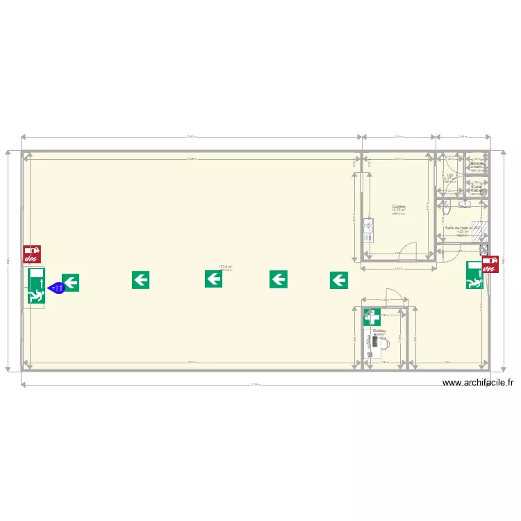 plan evacuation HEALTHY BODY. Plan de 