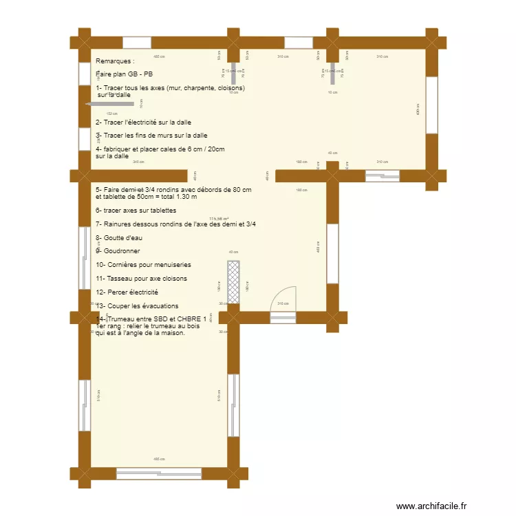 Plan de d&eacute;part avec Rep&egrave;res. Plan de 