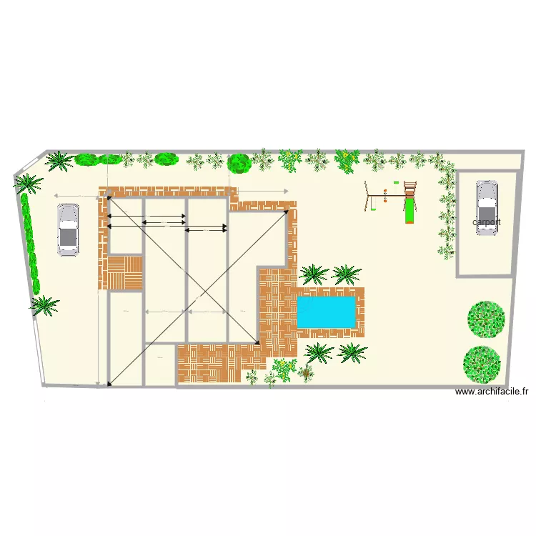 jardin. Plan de jardin. Plan de