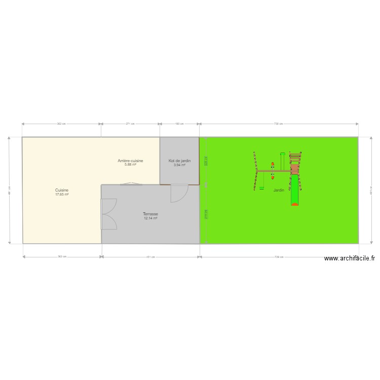 Plan Jardin actuel. Plan de 0 pièce et 0 m2