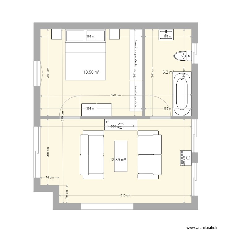 extension 3. Plan de 0 pièce et 0 m2