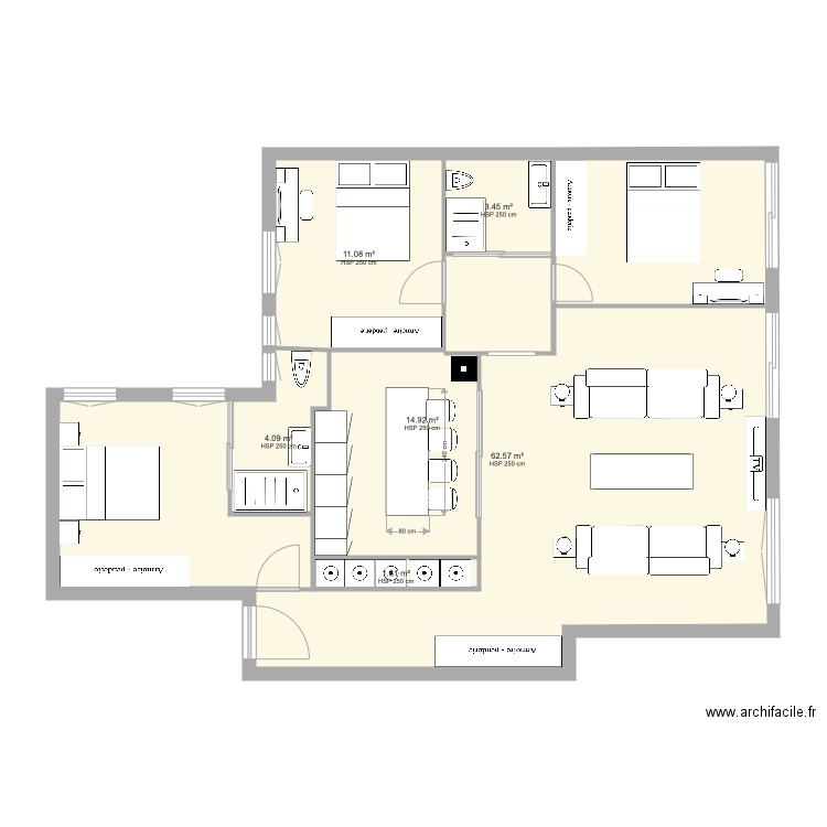 monica modesto la fuente. Plan de 0 pièce et 0 m2