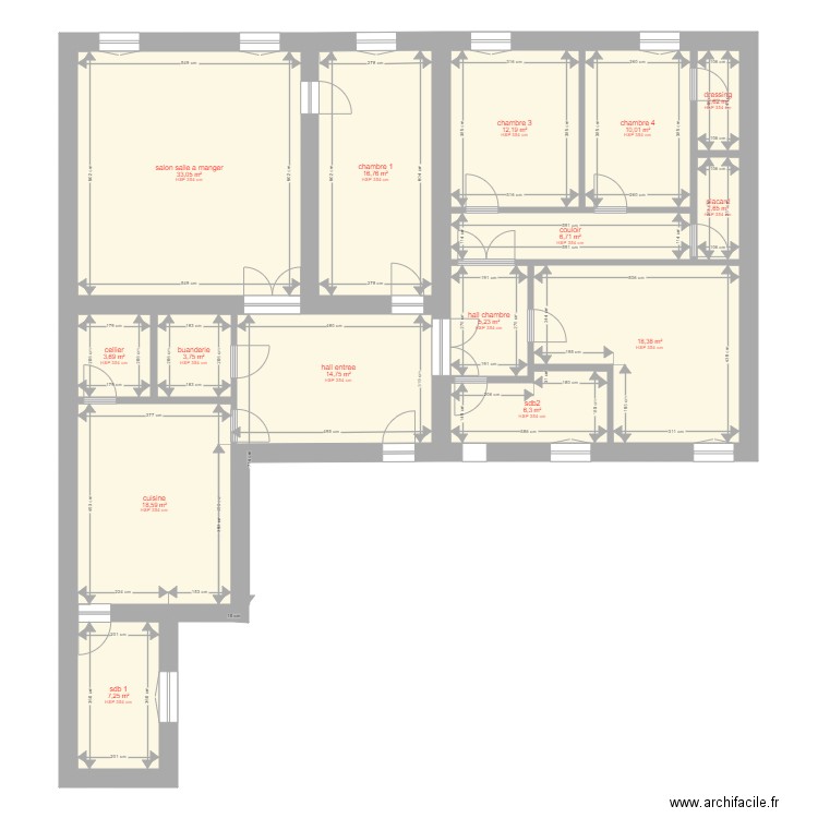 plan simple 1 apappart 180m2. Plan de 0 pièce et 0 m2