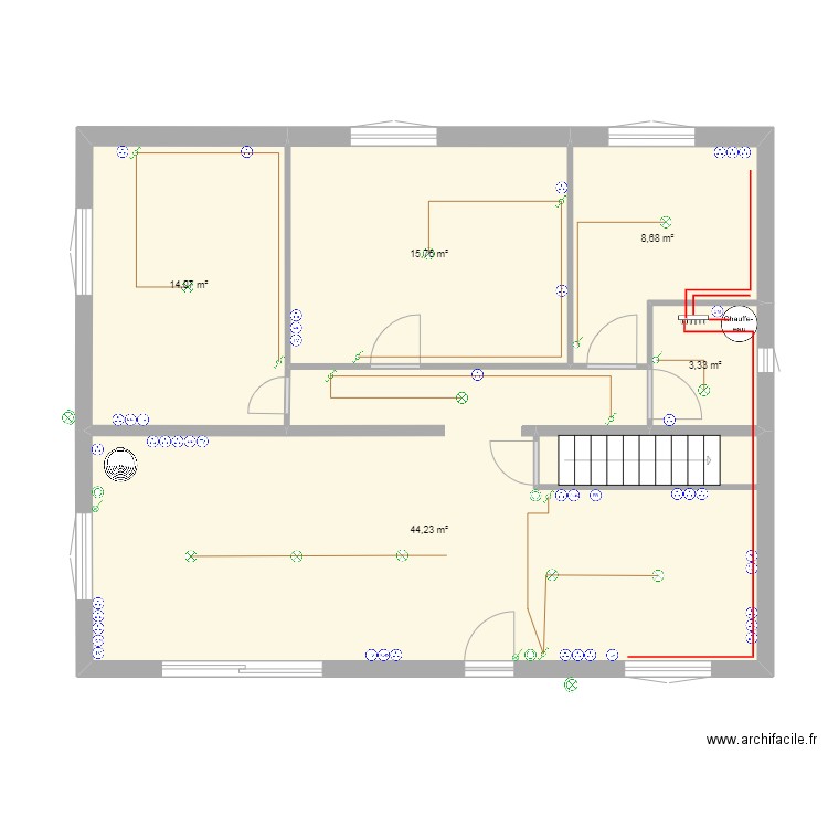 Maison RDC. Plan de 0 pièce et 0 m2