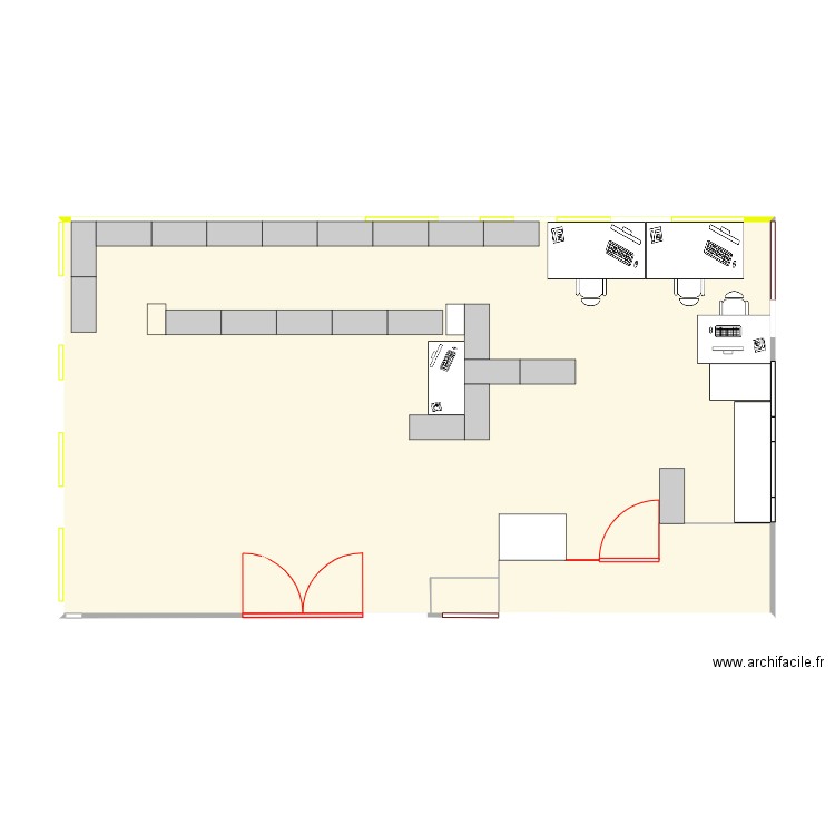 Atelier étageres. Plan de 0 pièce et 0 m2