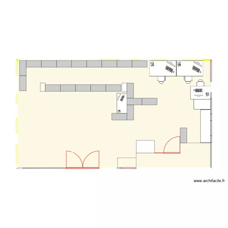 Atelier &eacute;tageres. Plan de 