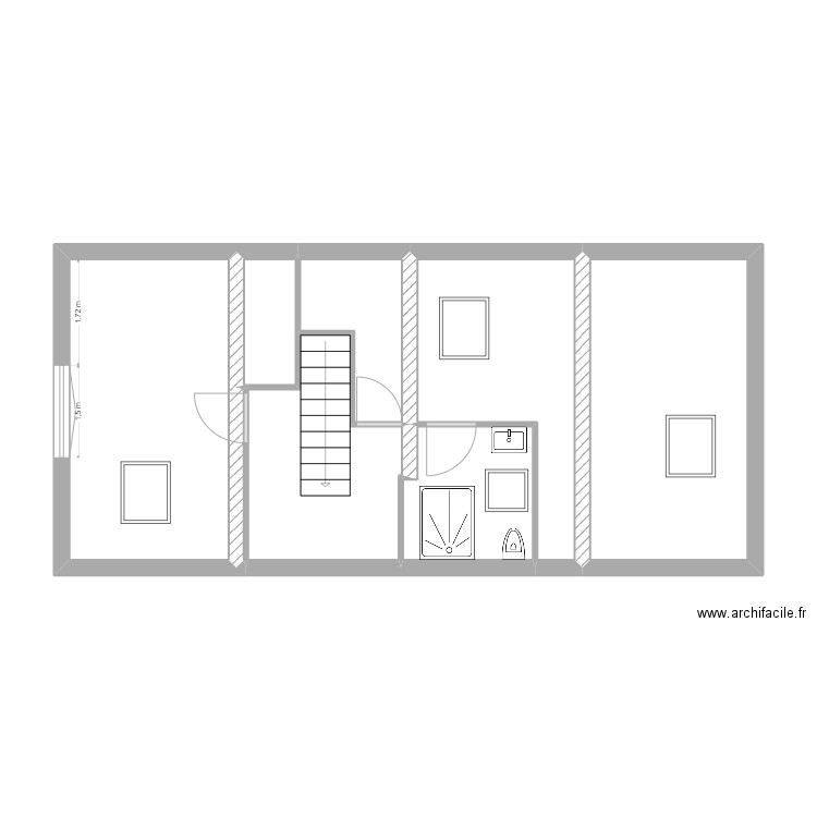 2eme étage lot A Saint Georges amménagé. Plan de 0 pièce et 0 m2