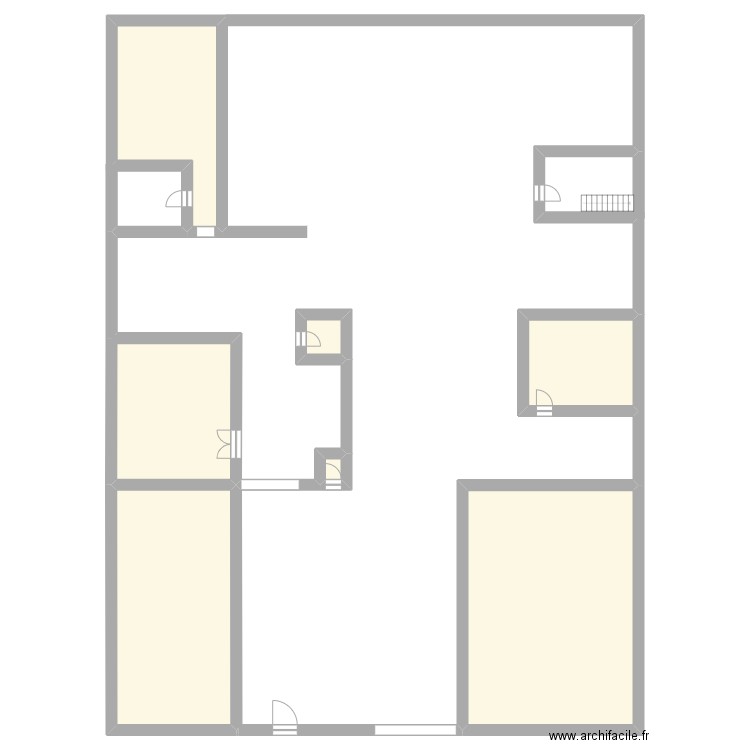 courtebras. Plan de 7 pièces et 265 m2