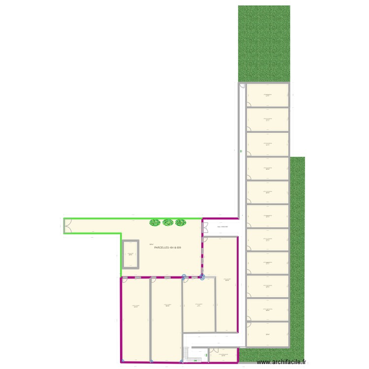 PLAN ISSOUDUN RDC. Plan de 18 pièces et 821 m2