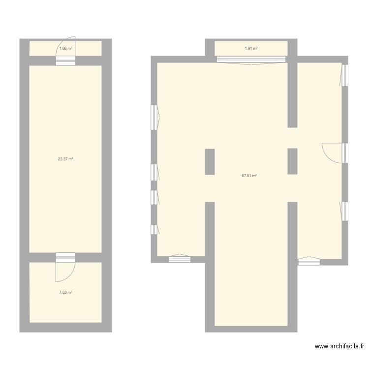 voltaire vide. Plan de 0 pièce et 0 m2