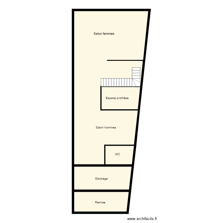 Croquis Salon de coiffure Heming. Plan de 0 pièce et 0 m2