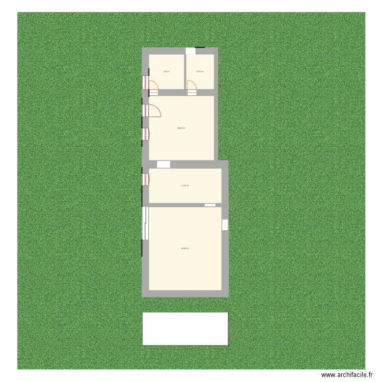 Maison. Plan de 5 pièces et 102 m2