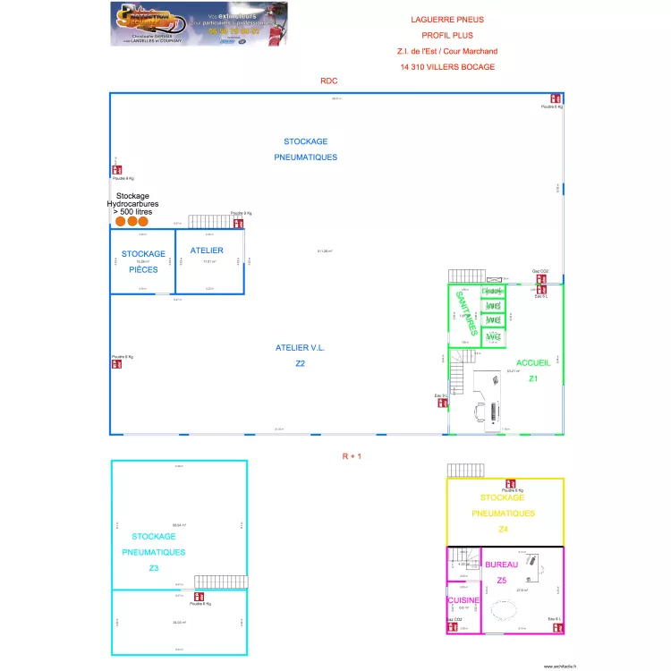GARAGE PROFIL PLUS VILLERS BOCAGE. Plan de 