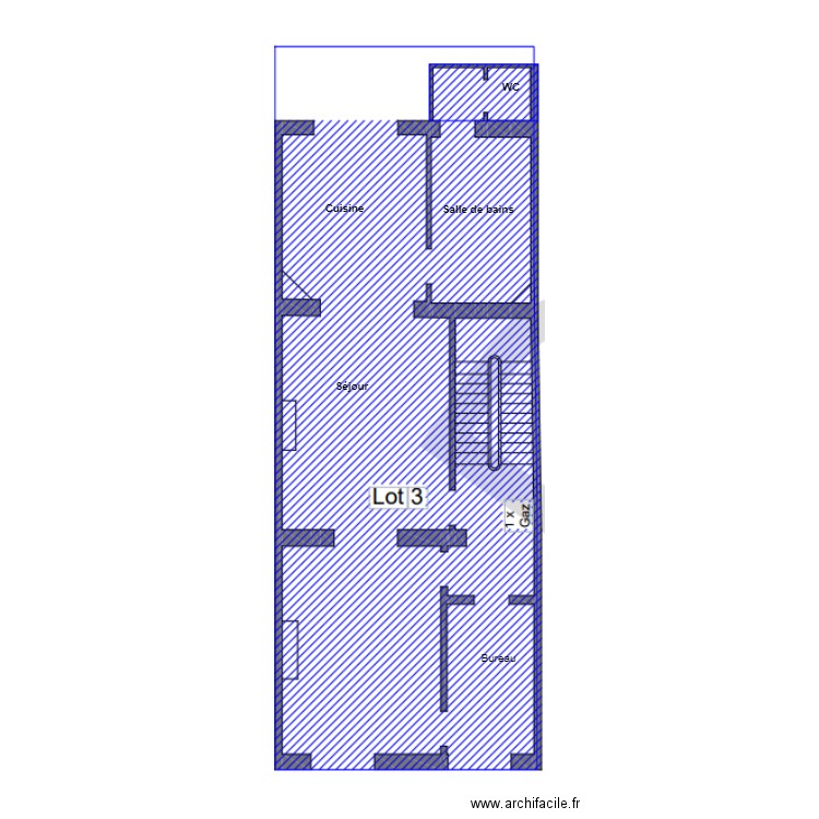 Lot 3 2ème étage appartement Saint-Josse. Plan de 0 pièce et 0 m2