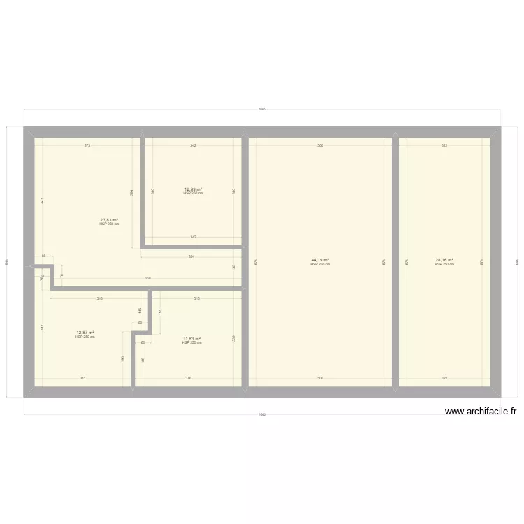 Maison Misapor - dalle chaux sable. Plan de 