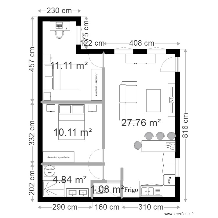 appartement t3 modele 2. Plan de 0 pièce et 0 m2