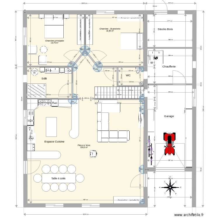 Maison Fuste Isa et Phil Plan 1 Modifie. Plan de 0 pièce et 0 m2