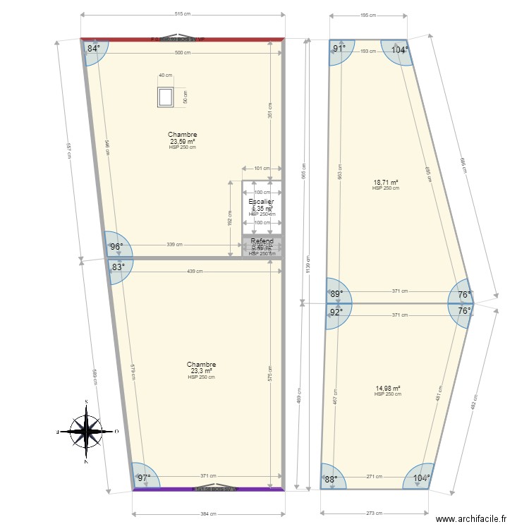 ROBALO. Plan de 11 pièces et 126 m2