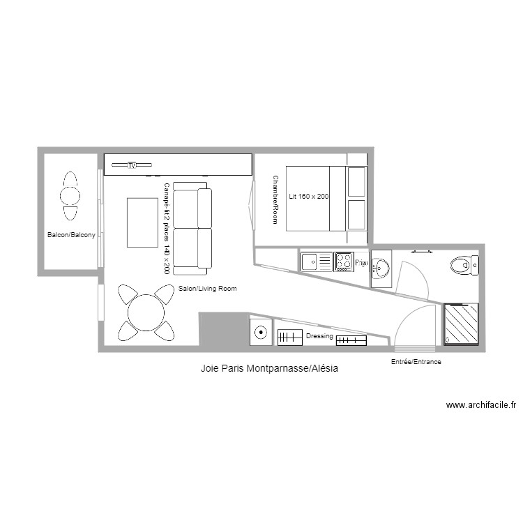 Alésia. Plan de 0 pièce et 0 m2