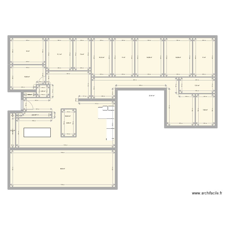 Duquerry New3. Plan de 19 pièces et 278 m2