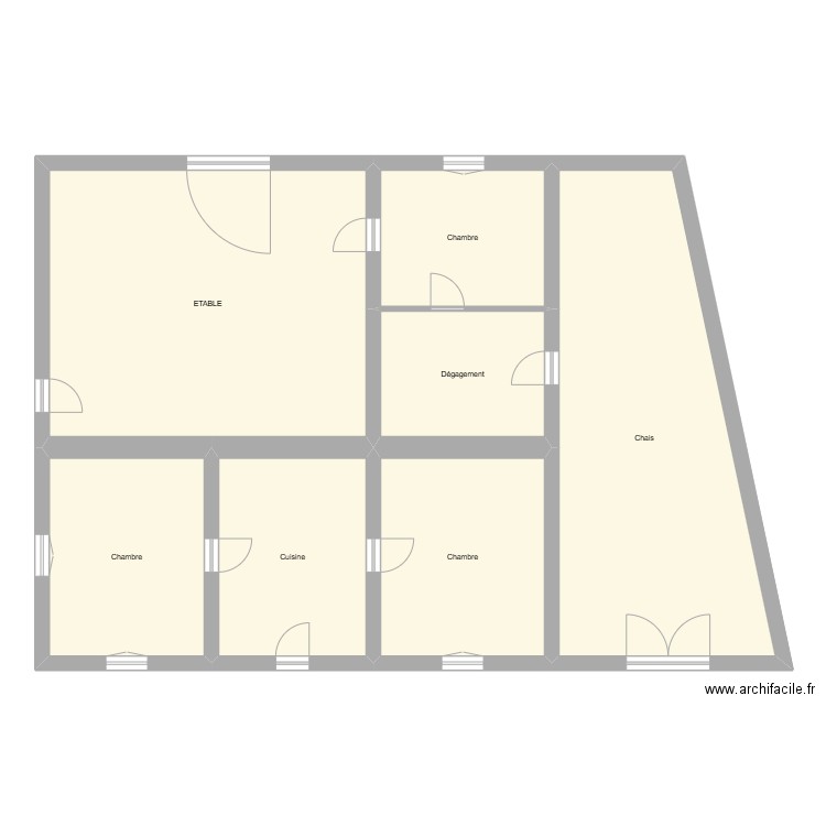 LANDRIEAU. Plan de 7 pièces et 173 m2