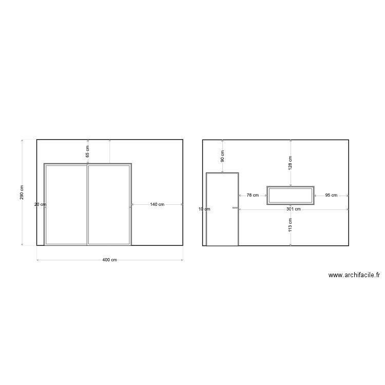 plan coté mur int cellier. Plan de 0 pièce et 0 m2