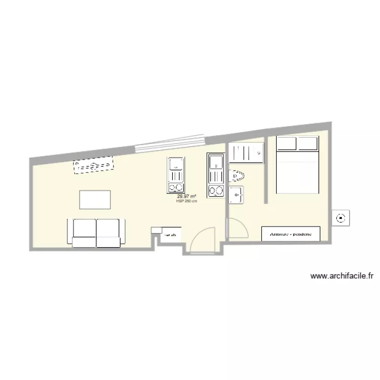STUDIO COMBLES 2. Plan de 