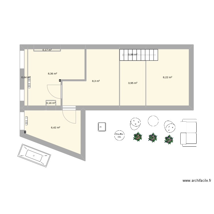 Étage mezzanine essais. Plan de 0 pièce et 0 m2