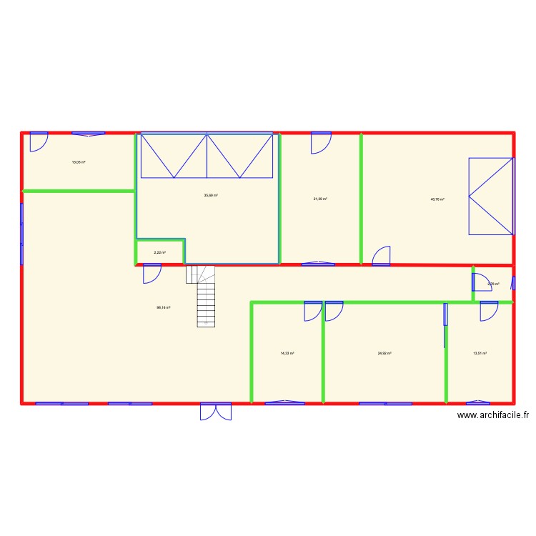 MAISON 2,2. Plan de 10 pièces et 267 m2