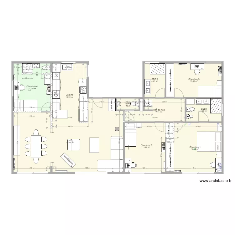 Neuilly 62 modifi&eacute; avec chauffage. Plan de 