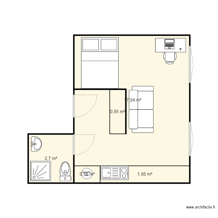 Leo Studio. Plan de 0 pièce et 0 m2